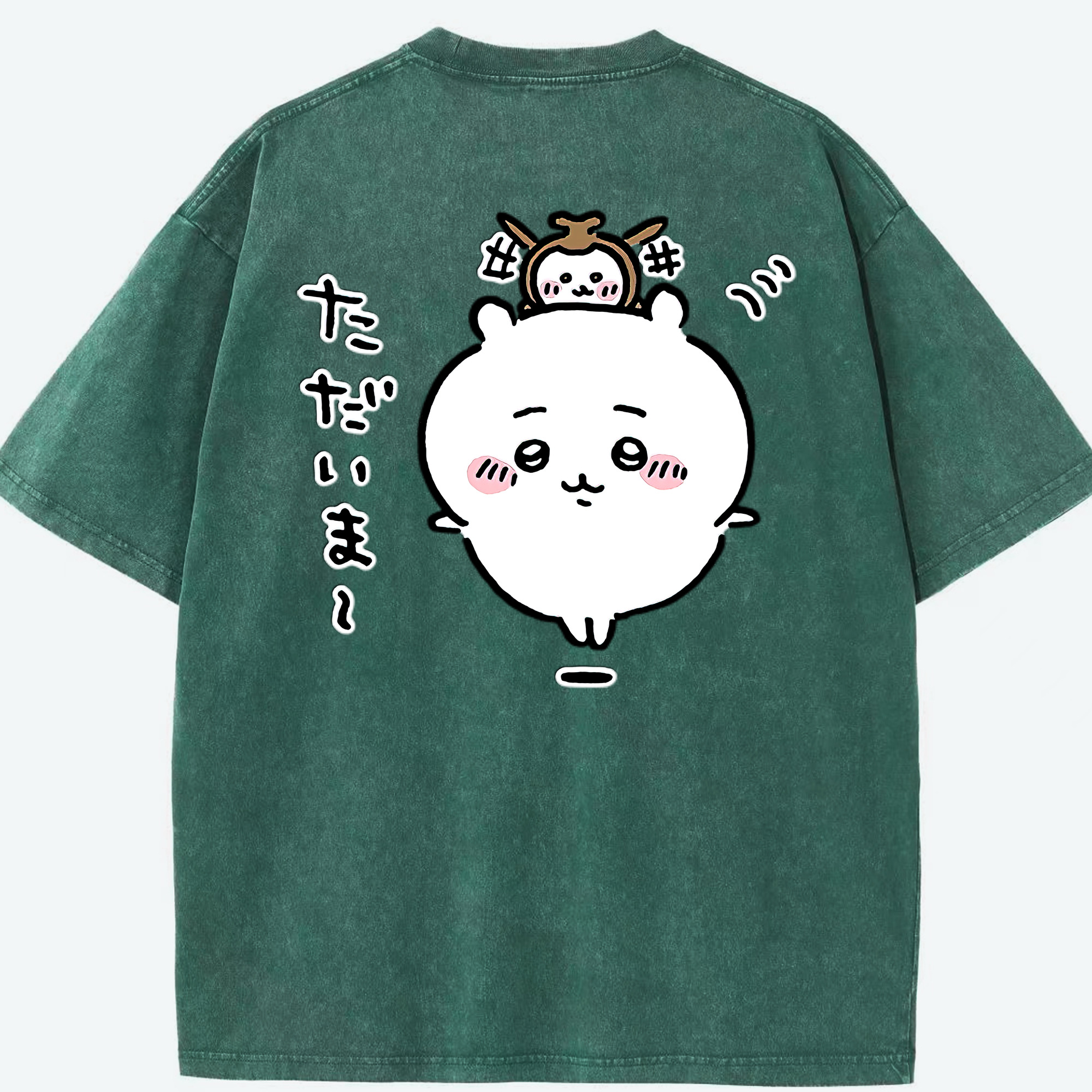 （画像用） ちいかわ ちいかわ Chii-kawa chiikawa 綿100% ヴィンテージ風 半袖Tシャツ（背面プリント）